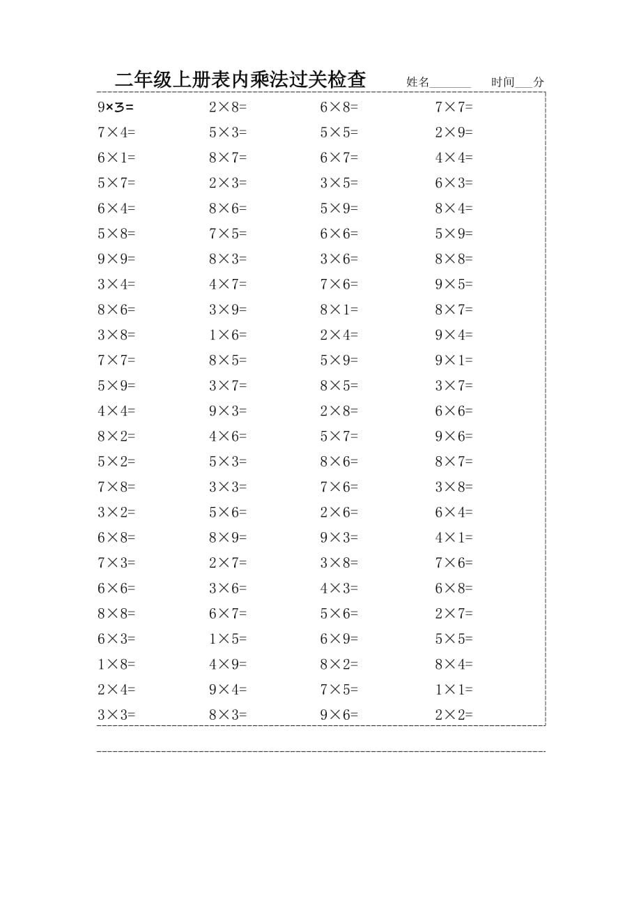 数学神器：二年级上册数学口算乘法PPT！