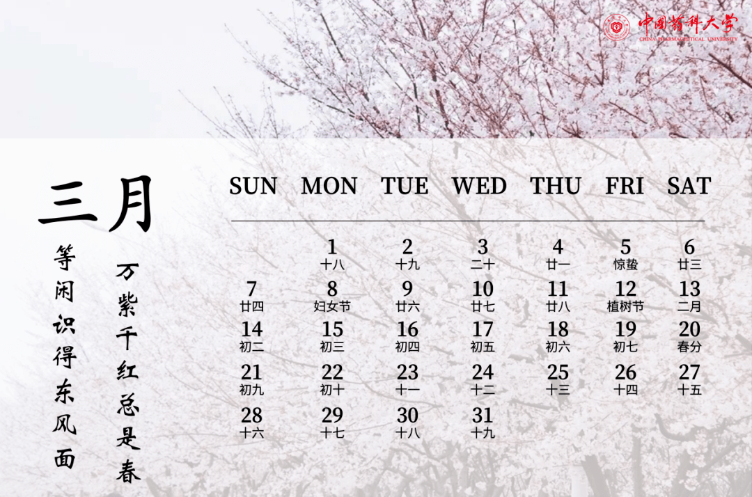 2023年月份日历-新年计划，情人节浪漫，春暖花开：四月青春与希望