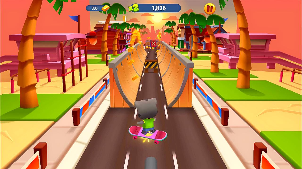 汤姆猫快跑手机版游戏下载-汤姆猫快跑手机版：Q 萌画面，简单操作，超多挑战，等你来战